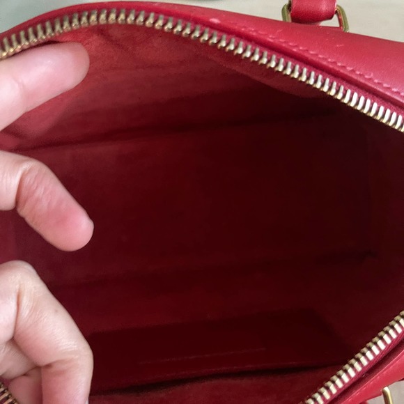 Saint Laurent Boston Bag Crossbody Red Smooth - Picture 6 of 15